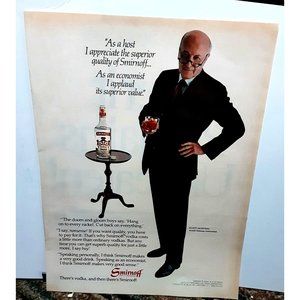 1981 Smirnoff Vodka Eliot Janeway Original Print Ad Vintage
